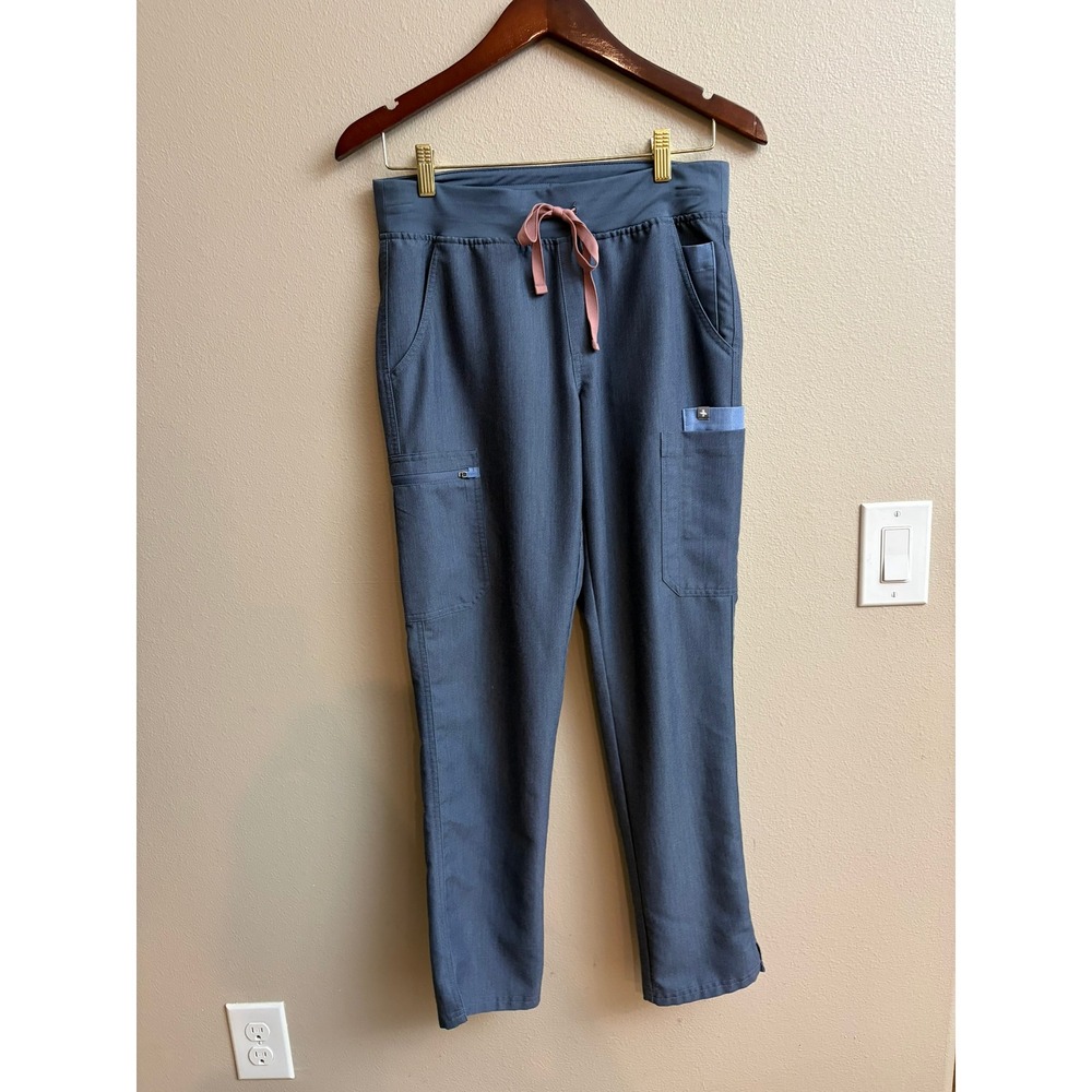 FIGS Zamora Jogger Scrub Pants Size S Blue Technical Collection Cargo W23SW2018